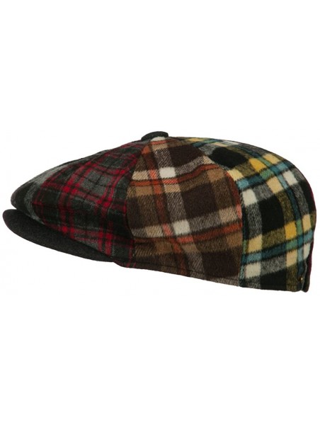 Newsboy Caps Wool Blend Patchwork Men's Newsboy - Multi - CY11NY2RT5R $39.62