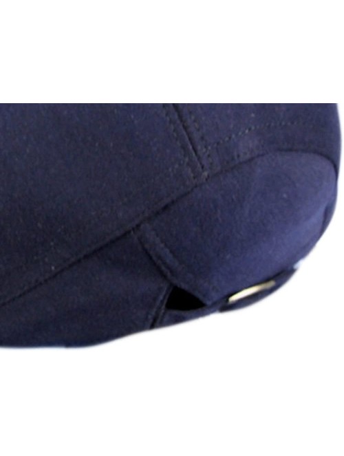 Newsboy Caps Men's Solid Cotton Flat Ivy Gatsby Newsboy Cap Hat - Navy - C712LWGG2QN $11.21