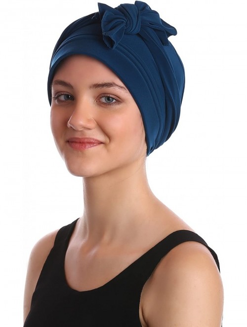 Sun Hats Versatile Headwear with Long Tails for Hairloss - Chemo Hats for Women - Teal - CX11QK5LP73 $24.97