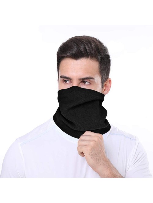 Balaclavas Fleece Face Mask Scarf Neck Gaiter Multi-Season Multifunctional Headwear for Men Women - Black - CY197X00SU9 $11.24