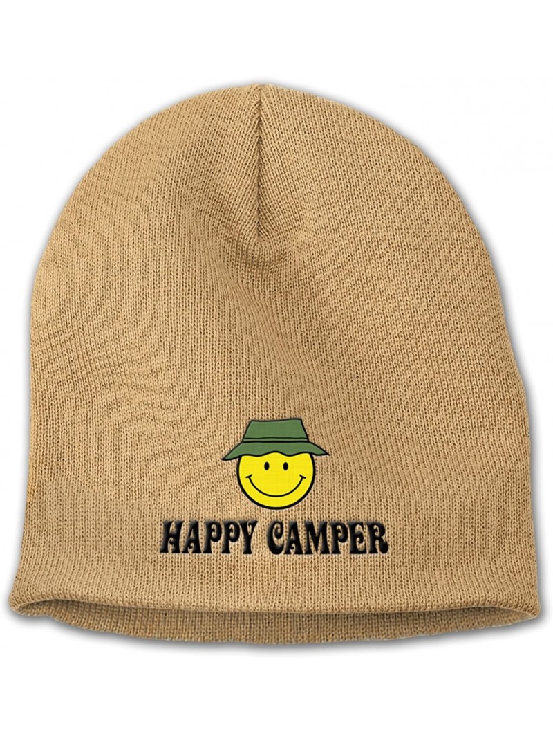 Skullies & Beanies Natured Themed Novelty Gift Winter Hat Beanies - Happy Camper - C912O74V8RV $29.10