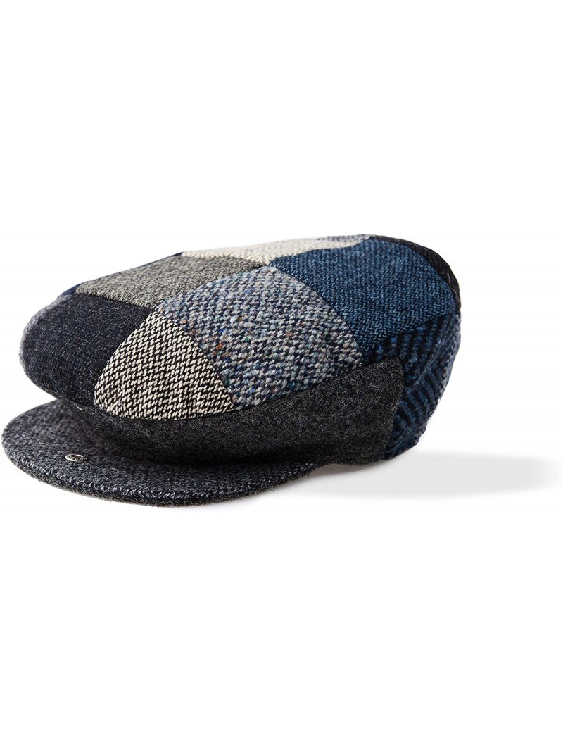 Newsboy Caps Tweed Patchwork Irish Flat Cap - Grey - C512KO96Q6Z $58.10