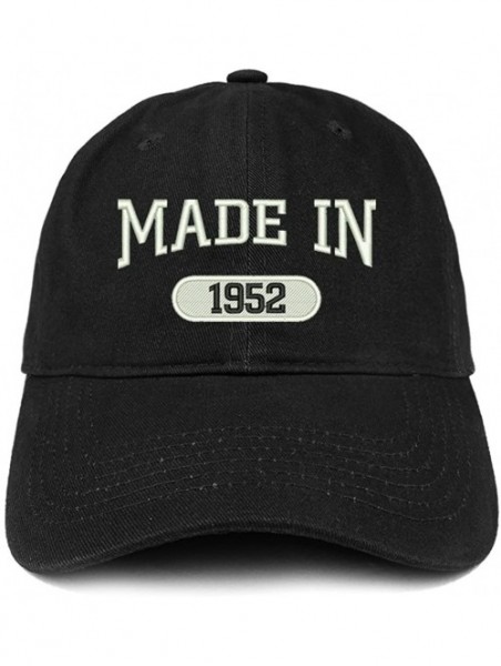 Baseball Caps Made in 1952 Embroidered 68th Birthday Brushed Cotton Cap - Black - C318C9D4ZCE $23.78