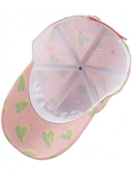 Baseball Caps Women Casual Embroidered Butterfly/flower Baseball Cap Fashion Hat - Pink -1 - CZ124M03DLD $15.84