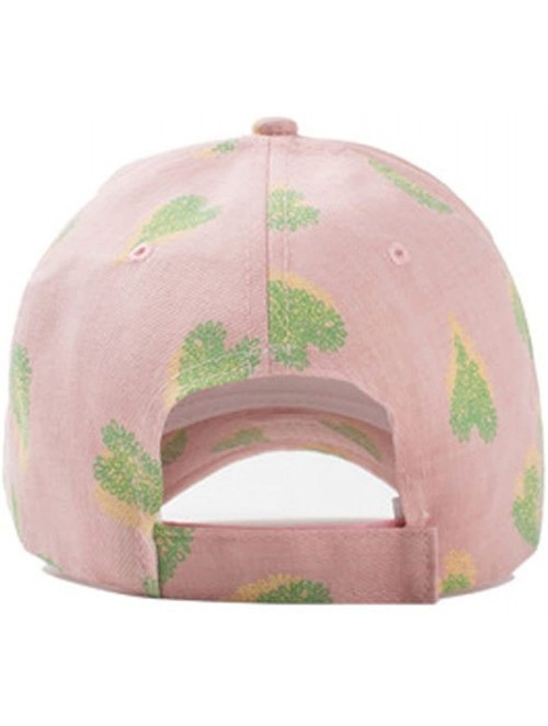 Baseball Caps Women Casual Embroidered Butterfly/flower Baseball Cap Fashion Hat - Pink -1 - CZ124M03DLD $15.84