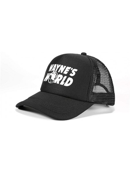 Baseball Caps Wayne's World Baseball Cap Hat Mesh Cap Outdoor Sports hat Black - CA18ZSSMO9K $12.46