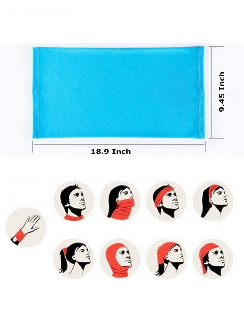 Balaclavas Seamless Face Mask Silk Fabric Headwear Headband Neck Gaiter Multifunctional - Blue & White & Bike - CV197SLMNSX $...