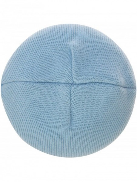 Skullies & Beanies 100% Soft Acrylic Solid Color Beanie Winter Hat - Skull Knit Cap - Made in USA - Sky Blue - CU187IXRC8W $4...