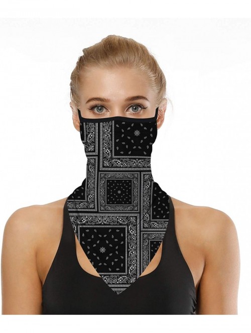 Balaclavas Face Bandana Ear Loops Face Rave Balaclava Scarf Neck Gaiters for Dust Wind UV Sun Motorcycle Mask Men and Women -...