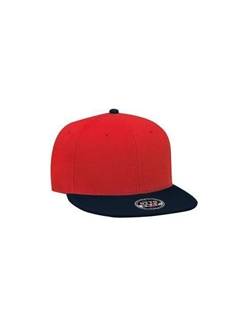 Baseball Caps Custom Snapback Hat Otto Embroidered Your Own Text Flatbill Bill Snapback - Red/Navy Bill - CC187D5WOWM $36.53