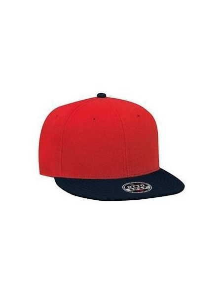 Baseball Caps Custom Snapback Hat Otto Embroidered Your Own Text Flatbill Bill Snapback - Red/Navy Bill - CC187D5WOWM $36.53