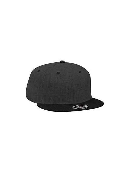 Baseball Caps Custom Snapback Hat Otto Embroidered Your Own Text Flatbill Bill Snapback - Dark Heather Gray/Black Bill - C918...