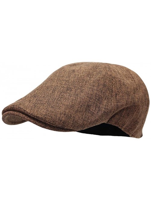 Newsboy Caps Flat Cap Summer Cool Ivy Style Neutral Color Newsboy Hat AM3998 - Easy_brown - CV18W707AK5 $17.98