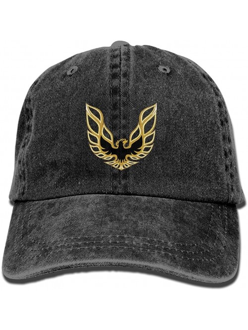 Baseball Caps Trans Am Firebird Logo Unisex Retro Washed Baseball Cap Dad Hat - Black - CM18DO9RAEC $22.25