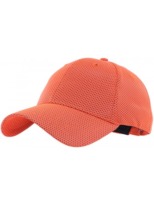 Baseball Caps Unisex Breathable Mesh Baseball Cap Adjustable One Size - Breathable - Orange - CC18UYO7U8M $14.22