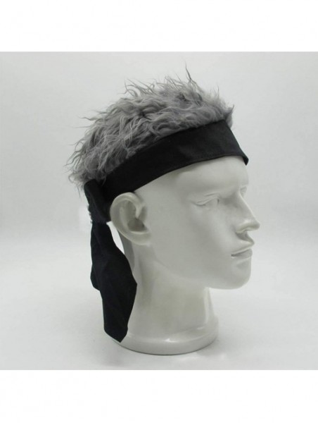 Visors Flair Hair Visor Sun Cap Wig Peaked Novelty Baseball Hat with Spiked Hair - 9.tie Grey - CH18ZYLOSD4 $13.07