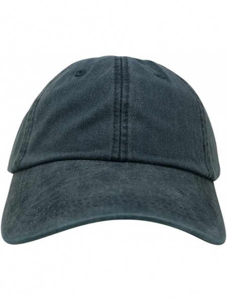 Baseball Caps Sunbuster Extra Long Bill 100% Washed Cotton Cap with Leather Adjustable Strap - Navy - CX12L01O4W9 $22.81