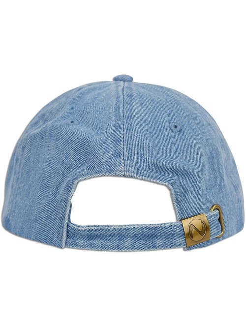 Baseball Caps Red Rose Embroidered Dad Cap Hat Adjustable Polo Style Unconstructed - Lt. Blue Denim - C4185Q6ZCIU $13.44