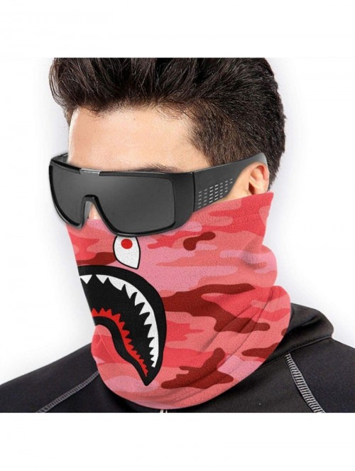 Balaclavas Bape Shark Half Blue Camo Neck Gaiter Warmer Windproof Mask Dust Face Clothing Free UV Face Mask - CQ1970G5CLG $17.03