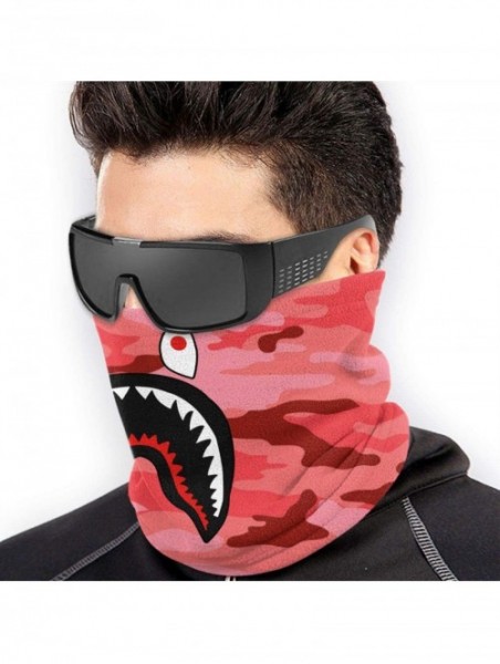 Balaclavas Bape Shark Half Blue Camo Neck Gaiter Warmer Windproof Mask Dust Face Clothing Free UV Face Mask - CQ1970G5CLG $17.03