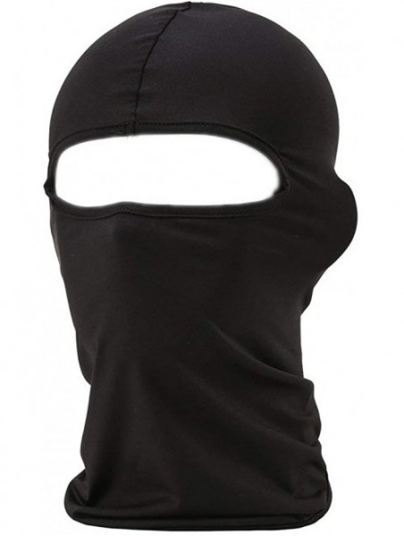 Balaclavas Multifunction Lycra Balaclava - Motorcycle Ski Cycling Full Face Mask-One Size - Black - CM1253JDX9T $11.40