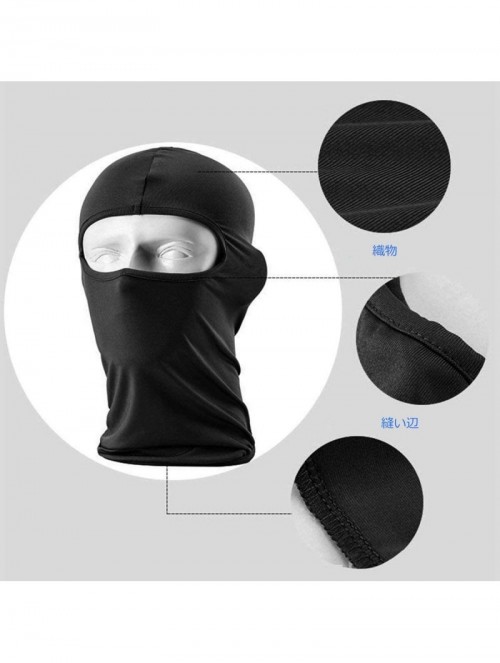 Balaclavas Multifunction Lycra Balaclava - Motorcycle Ski Cycling Full Face Mask-One Size - Black - CM1253JDX9T $11.40