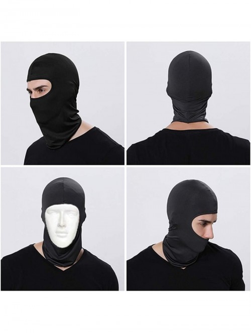 Balaclavas Multifunction Lycra Balaclava - Motorcycle Ski Cycling Full Face Mask-One Size - Black - CM1253JDX9T $11.40