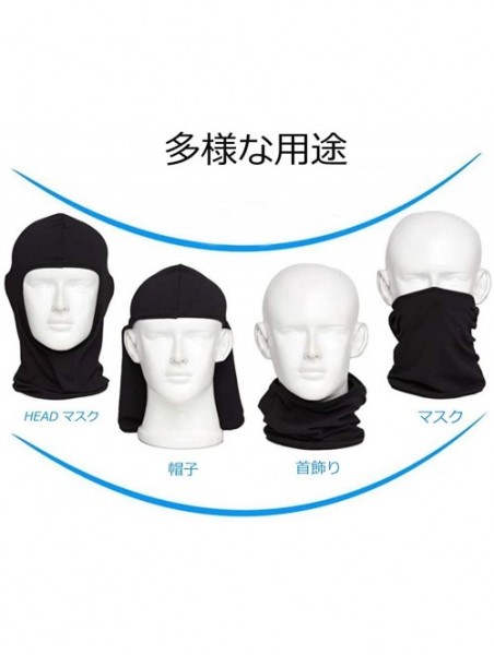 Balaclavas Multifunction Lycra Balaclava - Motorcycle Ski Cycling Full Face Mask-One Size - Black - CM1253JDX9T $11.40