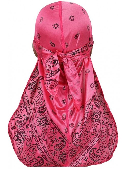 Skullies & Beanies Assorted Paisley Bandana Headwraps Womens - Rose Red-purple - CP18SS3WKZT $11.77