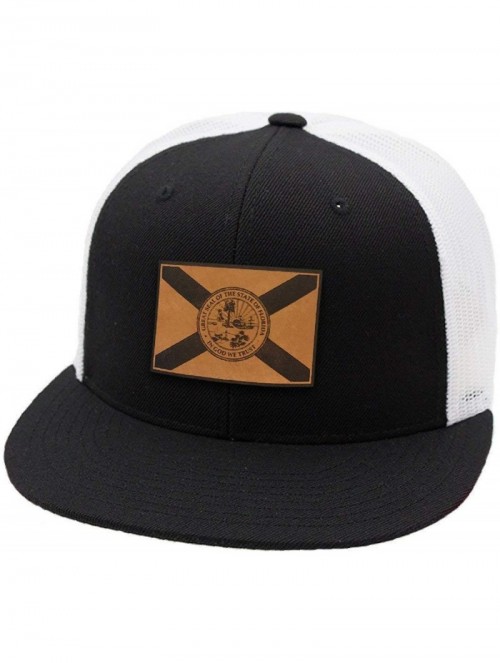 Baseball Caps The Sunshine State Flat Trucker - Heather Grey/Black - CC18IGQ6UIR $30.93