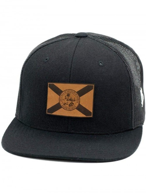 Baseball Caps The Sunshine State Flat Trucker - Heather Grey/Black - CC18IGQ6UIR $30.93