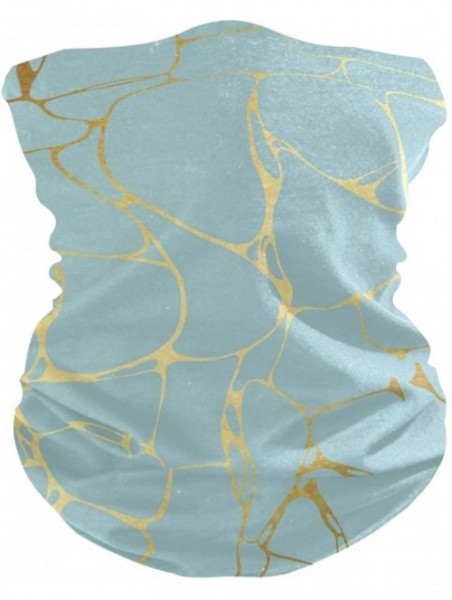 Balaclavas Texture Gaiters Seamless Recreation - Gold Geometric Marble - CB197QHWTUK $18.50