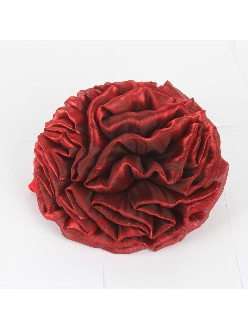 Skullies & Beanies 1Pack / 2Packs Women Flower Elastic Turban Beanie Head Wrap Chemo Cap Hat - Wine Red - CE18OSH5GDO $12.30