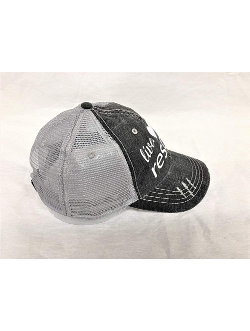 Baseball Caps White Glitter Live Love Rescue Grey Trucker Baseball Cap Pet Animal Dog Cat - CX189SDXDQH $26.64