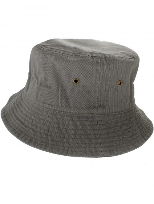 Bucket Hats 100% Cotton Packable Fishing Hunting Summer Travel Bucket Cap Hat - Olive - CO18DR602IO $24.49