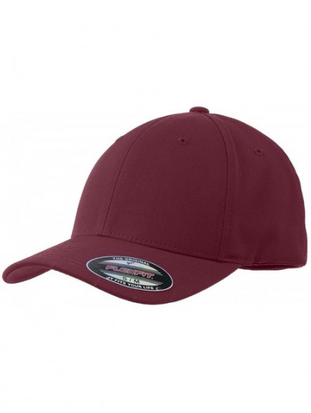 Baseball Caps Men's Flexfit Performance Solid Cap - Maroon - CS11QDSLB8P $19.98