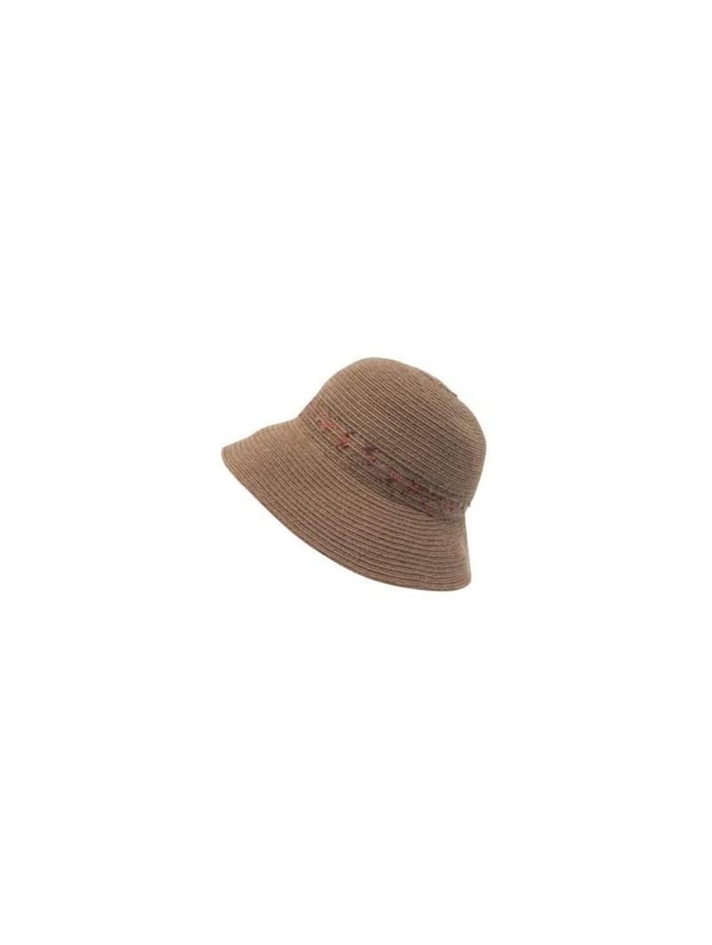 Bucket Hats Casual Cloche Hat with Speckled Knit Hatband- Wide Brim Warm Bucket Hat - Camel - CE18YANZZDS $28.13