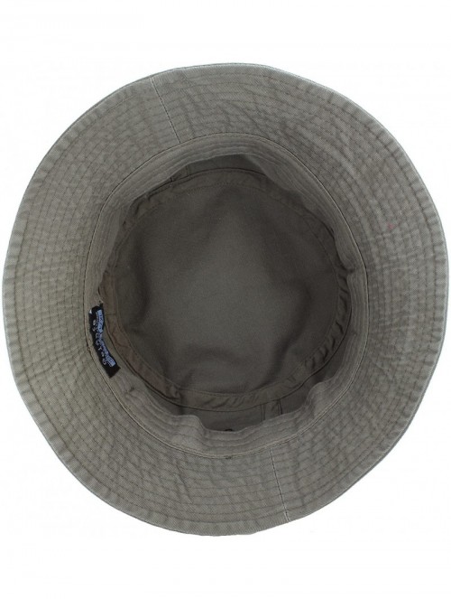 Bucket Hats 100% Cotton Packable Fishing Hunting Summer Travel Bucket Cap Hat - Olive - CO18DR602IO $24.49