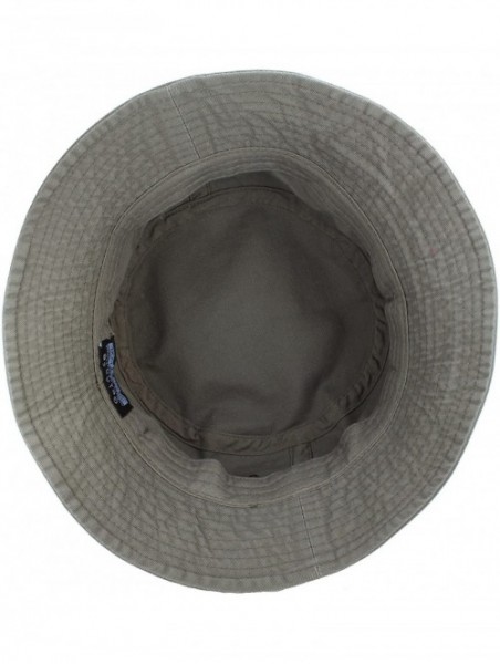 Bucket Hats 100% Cotton Packable Fishing Hunting Summer Travel Bucket Cap Hat - Olive - CO18DR602IO $24.49