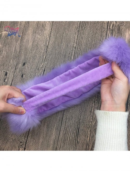 Cold Weather Headbands Faux Fur Headband with Elastic for Women's Winter Earwarmer Earmuff Hat Coldweather Accessories - Lave...