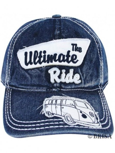 Baseball Caps VW Collection - Volkswagen Samba Bus T1 Camper Van Adjustable Baseball Cap- Hat - T1 Bus/the Ultimate Ride/Blue...