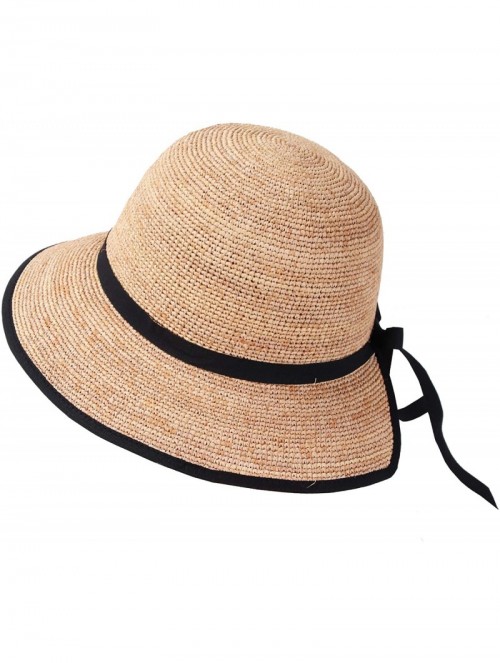 Sun Hats Womens UPF 50+ Wide Brim Panama Straw Hat Foldable Fedora Beach Sun Hat - Beige(0118) - CD18QEQGLEN $13.51