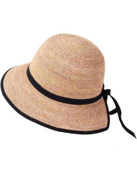 Sun Hats Womens UPF 50+ Wide Brim Panama Straw Hat Foldable Fedora Beach Sun Hat - Beige(0118) - CD18QEQGLEN $13.51