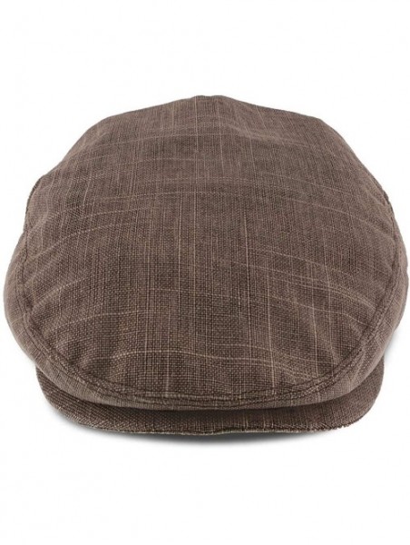 Newsboy Caps Downtown Brown Linen Ivy Cap - Mocha - CT18QQC0QY8 $29.93