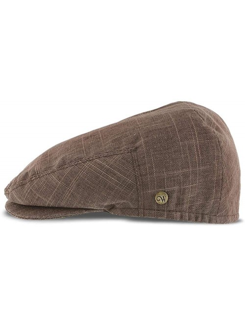 Newsboy Caps Downtown Brown Linen Ivy Cap - Mocha - CT18QQC0QY8 $29.93