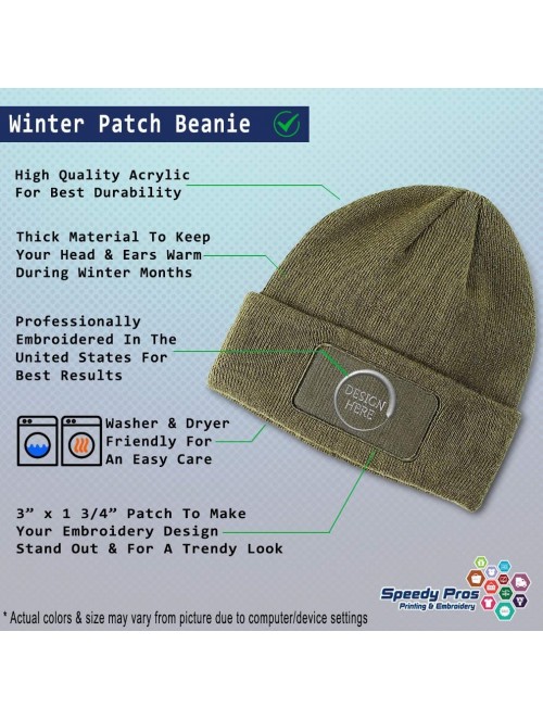 Skullies & Beanies Patch Beanie for Men & Women Norway Flag Embroidery Skull Cap Hats 1 Size - Olive Green - CD18ZONIQMH $22.86