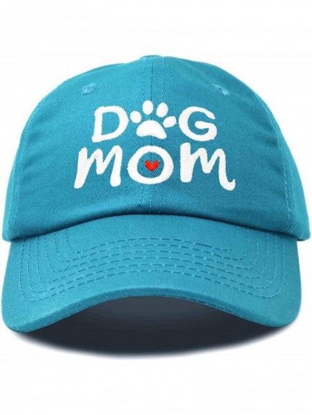 Baseball Caps Dog Mom Baseball Cap Women's Hats Dad Hat - Teal - CJ18KWHR9LH $17.70