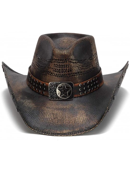 Cowboy Hats Men's Big Lone Star Studded Lone Star Western Hat - CM18OQTUULY $72.17