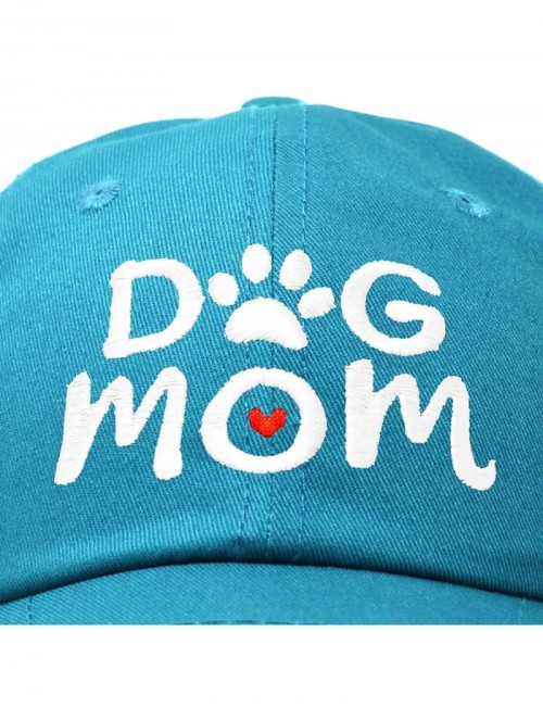 Baseball Caps Dog Mom Baseball Cap Women's Hats Dad Hat - Teal - CJ18KWHR9LH $17.70