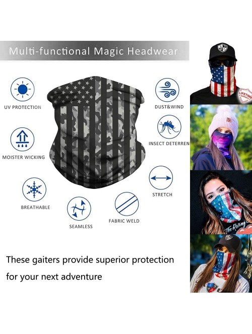 Balaclavas Scarf Bandanas Neck Gaiter Unisex Headwear Bandana Face Shield for Outdoor and Sports - Pattern 17 - CC198ORDODU $...